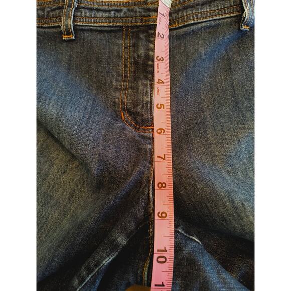 Talbots Petites Jeans Wmn's Sz 12P Stretch Denim Straight Leg Mid Rise Dark Wash - Picture 7 of 11